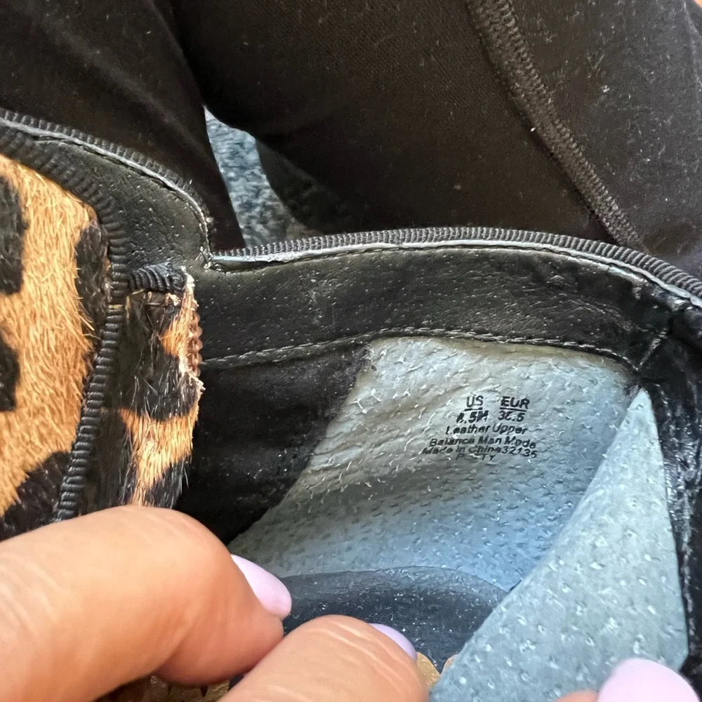 Sam Edelman Petty Leopard Brahma Ankle boots 8.5
